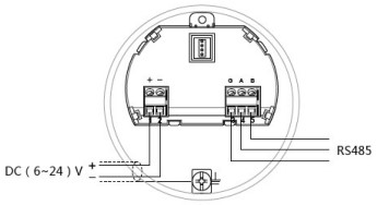 反應(yīng)釜用液位計RS485/Modbus接線圖